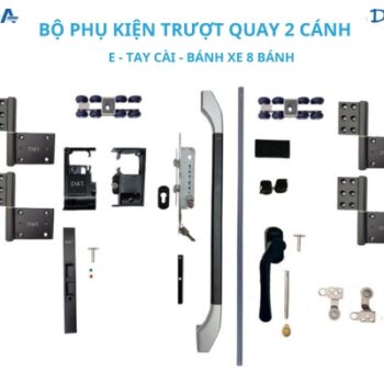 Bộ phụ kiện trượt quay 2 cánh E tay cài bánh xe 8 bánh