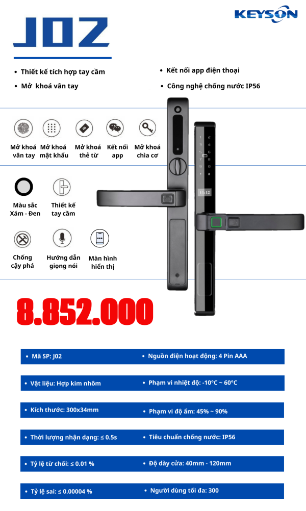 Khóa thông minh keyson J02