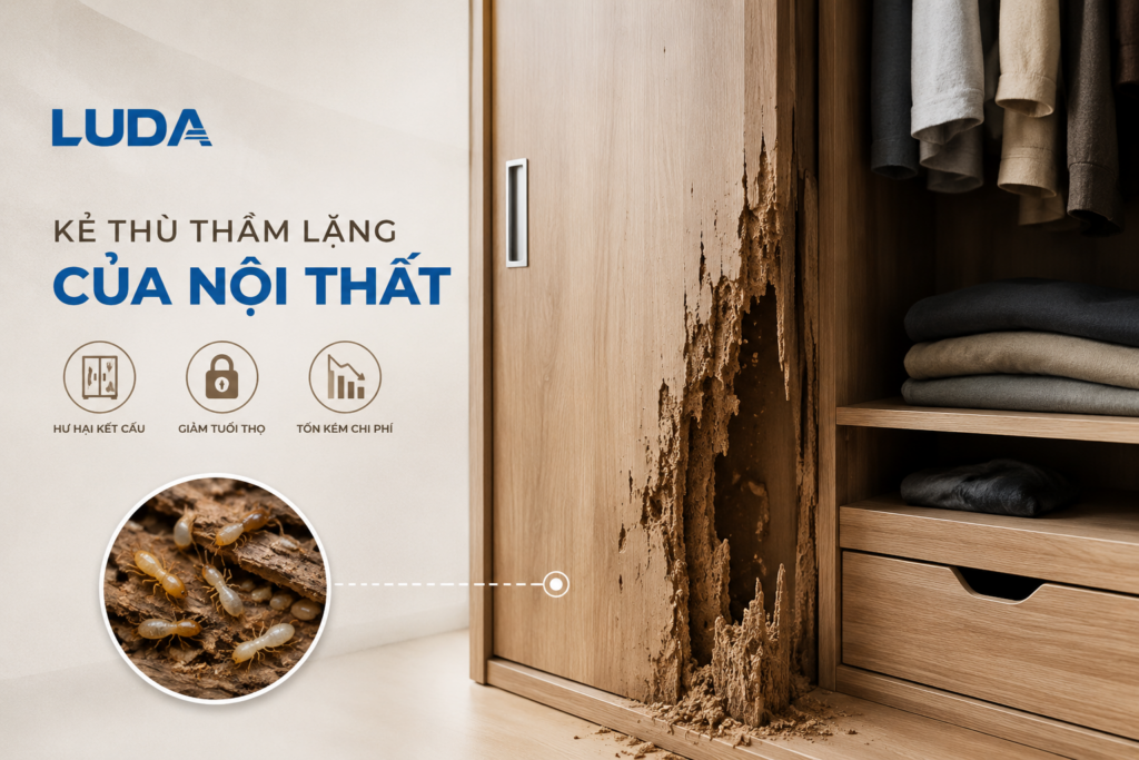 Mối mọt có thể phá hỏng hệ tủ chỉ sau vài năm sử dụng như thế nào?
