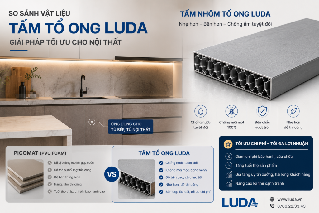 vat lieu tu bep chong nuoc tam to ong luda